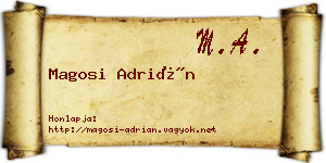 Magosi Adrián névjegykártya
